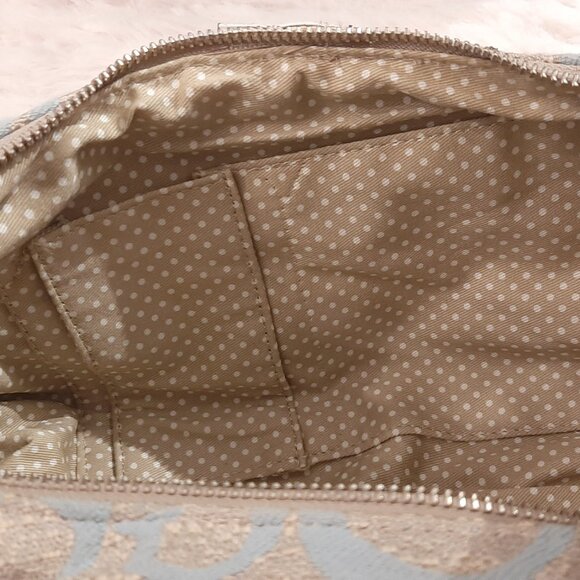 Blue And Tan Vintage Guess Bag Monogram Bag Y2K - Picture 8 of 9